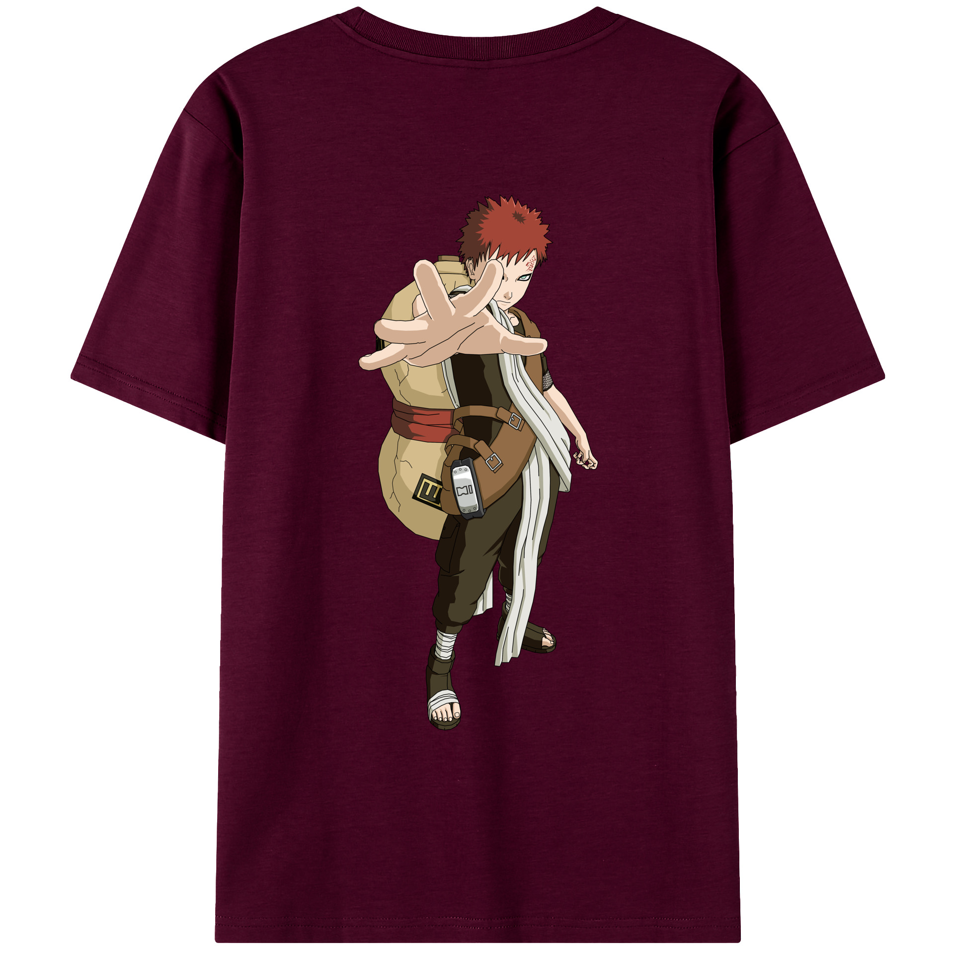 （画像用） NARUTO -ナルト- ガアラ Gaara レディース半袖Tシャツ(バックプリント)